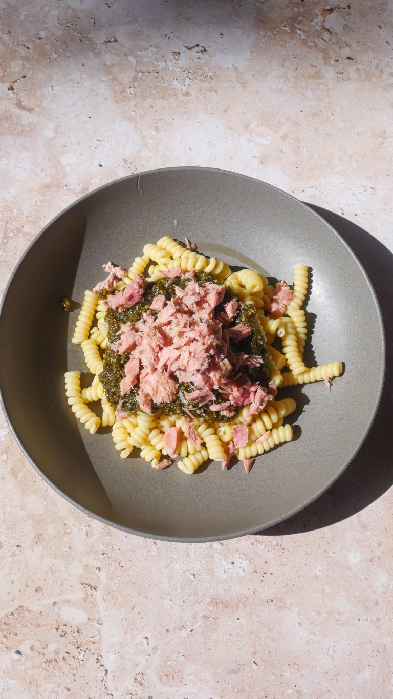pasta-pesto-avellanas-atun